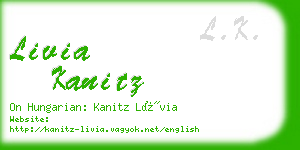 livia kanitz business card